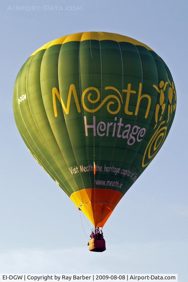 EI-DGW, Cameron Balloons Z-90 C/N 10607, Cameron Z-90 HAFB [10607] Ashton Court~G 08/08/2009. Named Meath Heritage. Seen at Bristol Balloon Fiesta Ashton Court 2009.