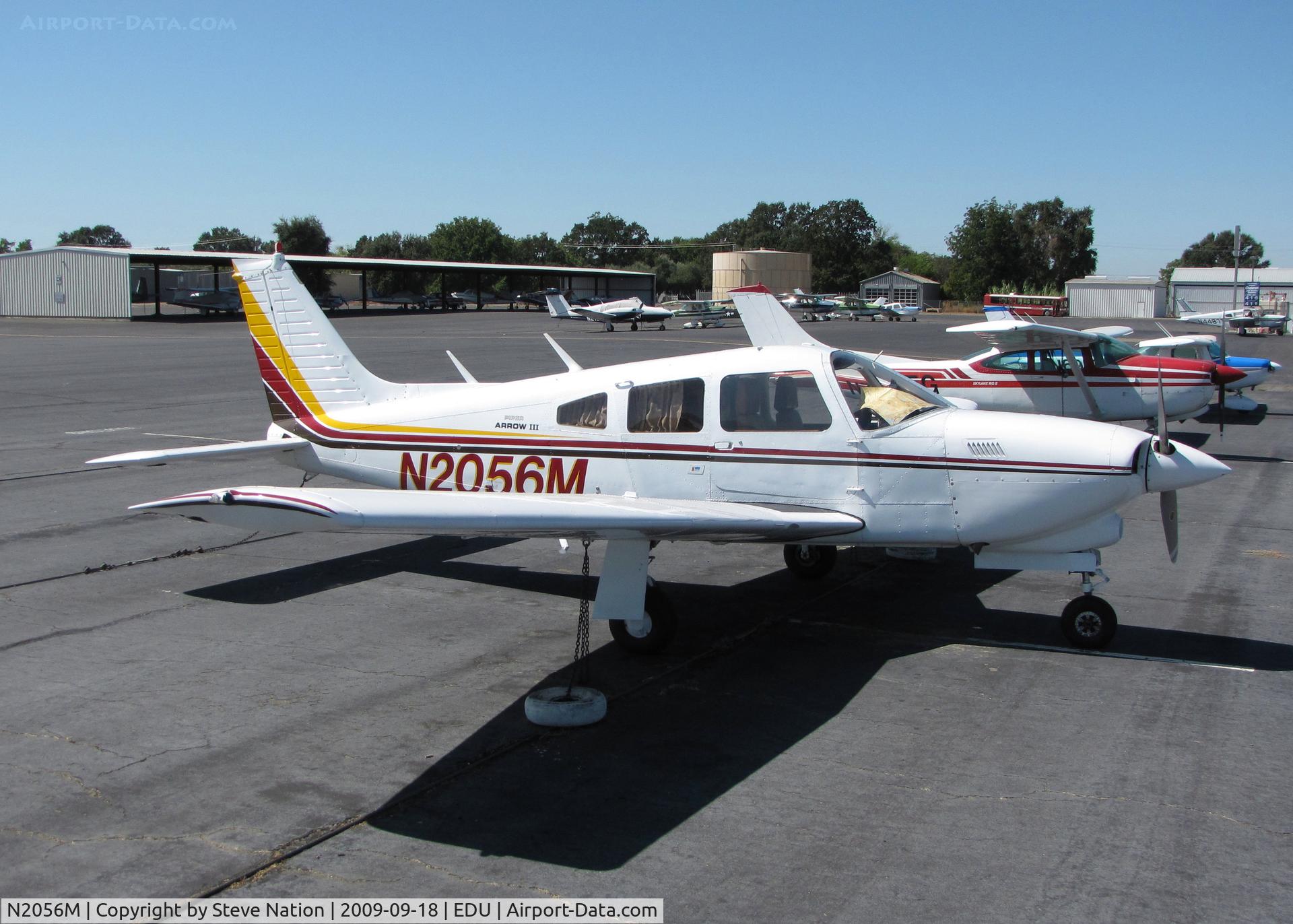 N2056M, 1977 Piper PA-28R-201T Cherokee Arrow III C/N 28R-7803102, Texas visitor - 1977 Piper PA-28R-201T at UC Davis