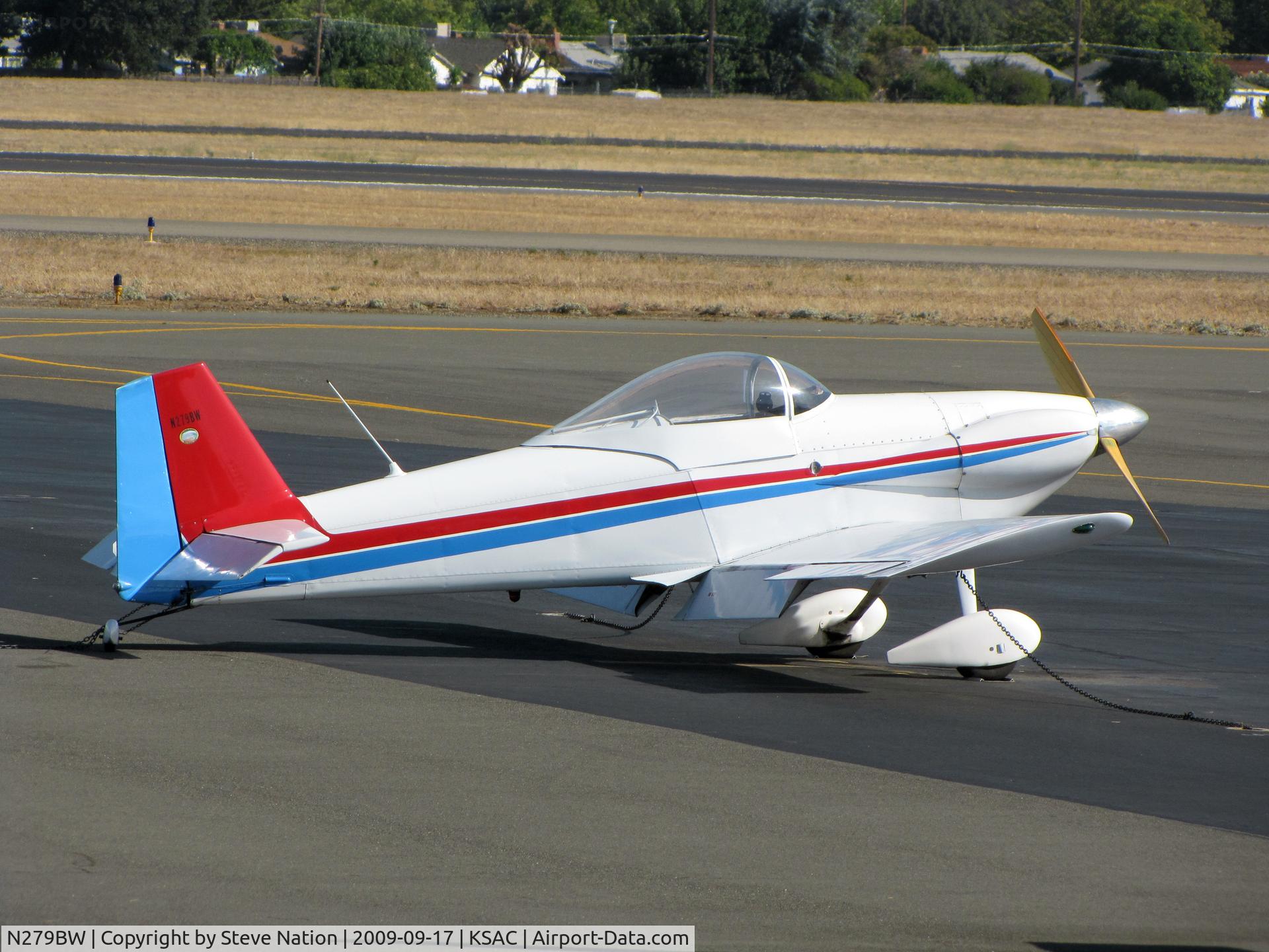 N279BW, 1992 Vans RV-3A C/N 279, Humboldt County (North Coast), CA-based 1992 RV-3A on visitor's ramp at GA terminal