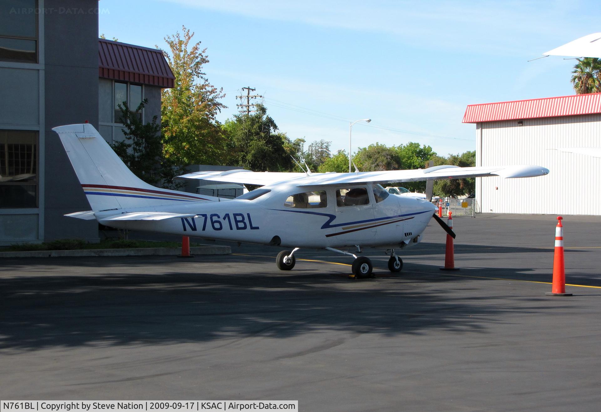 N761BL, 1977 Cessna T210M Turbo Centurion C/N 21062125, Southern California-based 1977 Cessna T210M parked at jet center