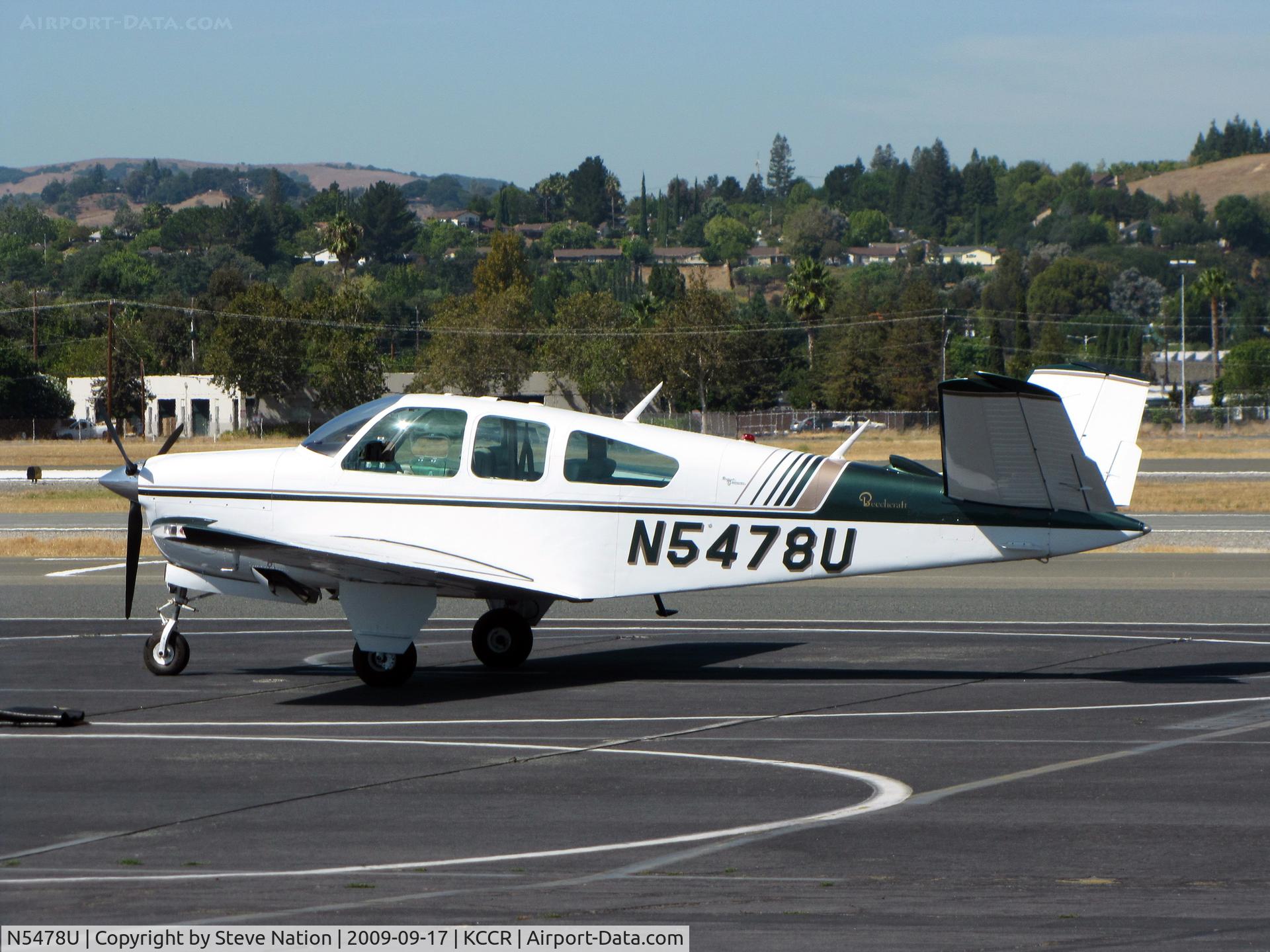 N5478U, 1967 Beech V35 Bonanza C/N D-8566, Locally-based 1967 Beech V35 (nice look @ 32!)
