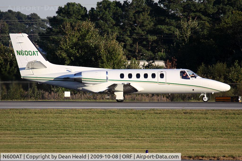 N600AT, 1987 Cessna 550 C/N 550-0551, B & B Aviation LLC 1987 Cessna 550 Citation II N600AT starting takeoff roll on RWY 23 enroute to Port Columbus Int'l (KCMH).