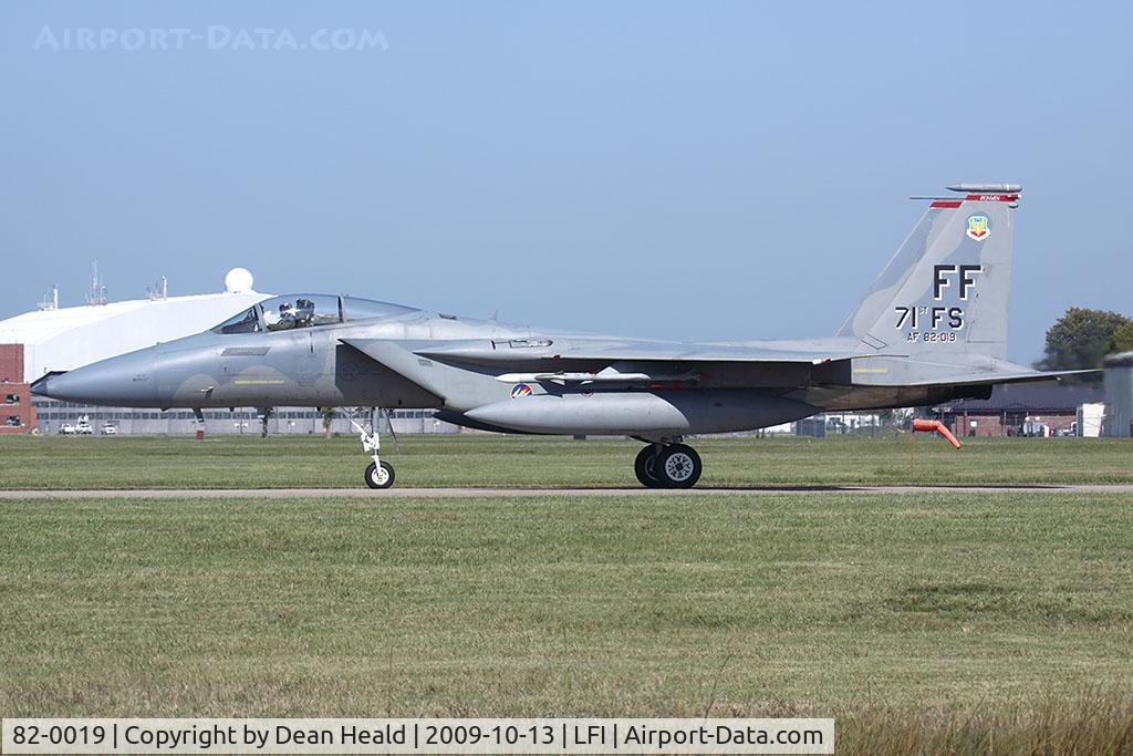 82-0019, 1982 McDonnell Douglas F-15C Eagle C/N 0832/C250, USAF McDonnell Douglas F-15C Eagle 82-0019 of the 71st FS 
