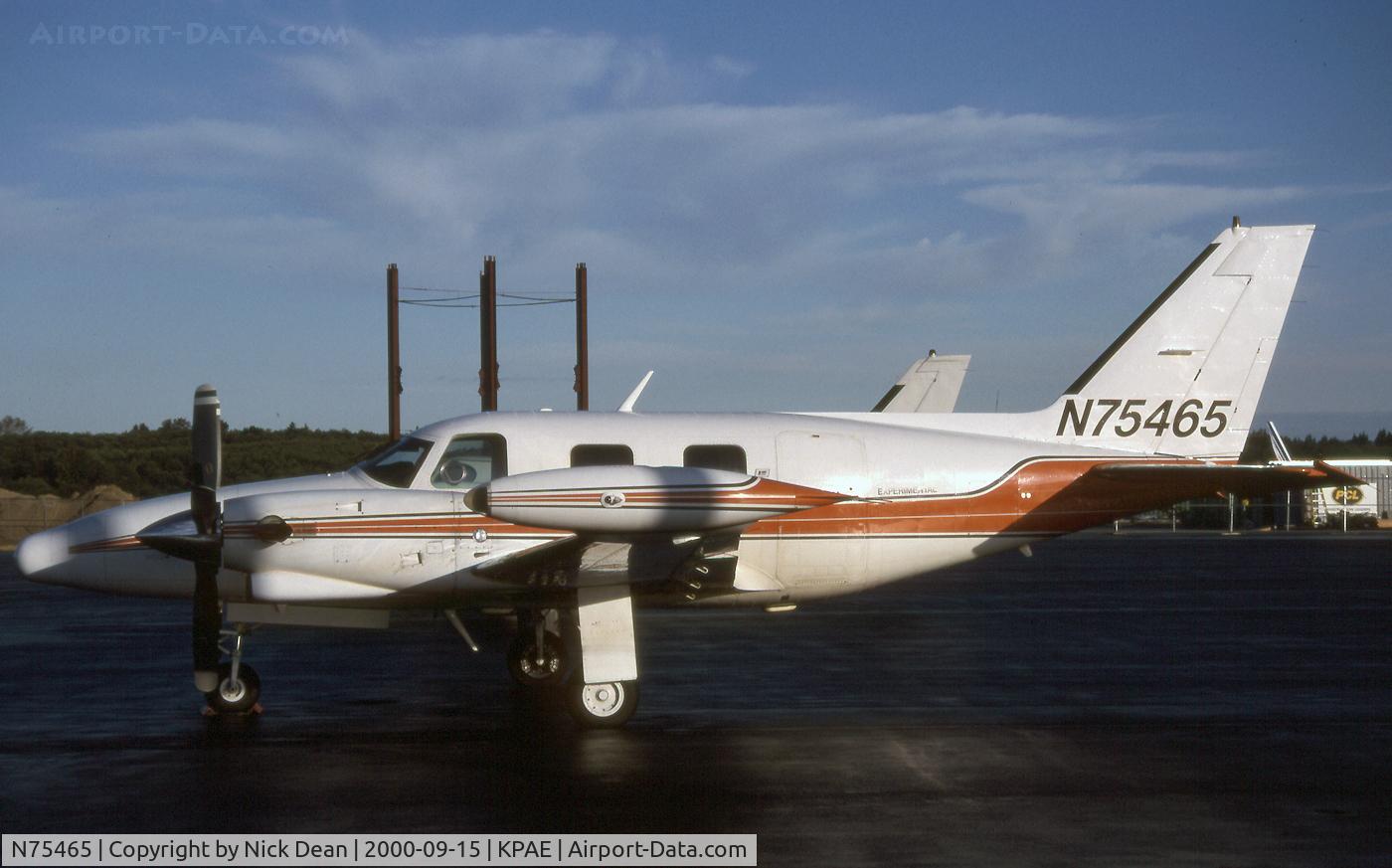 N75465, 1977 Piper PA-31T Cheyenne C/N 317-7720019, KPAE