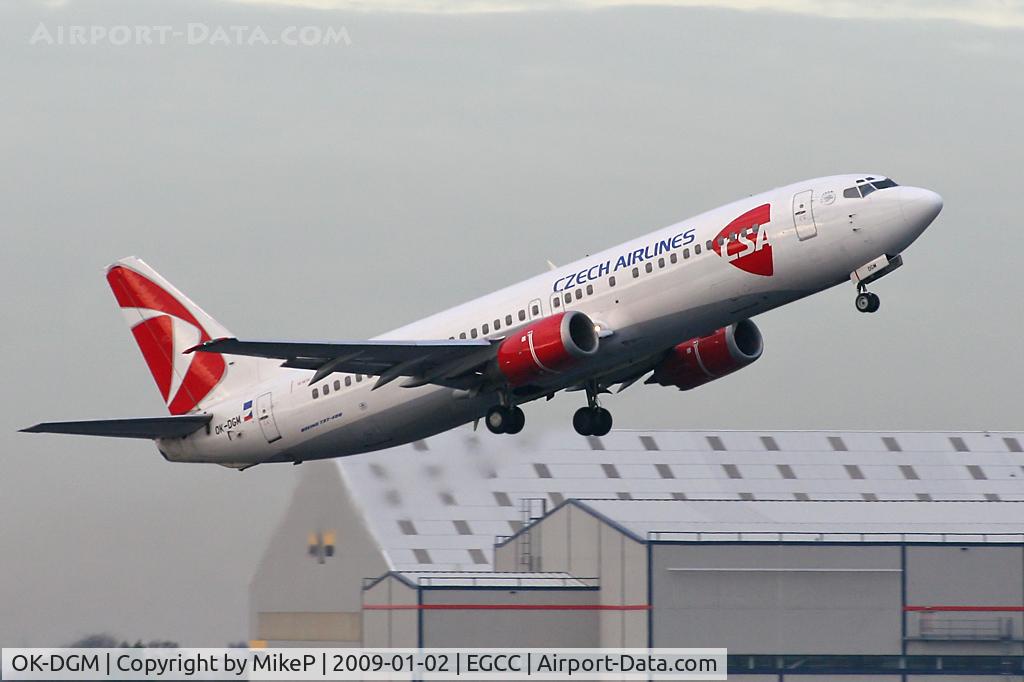 OK-DGM, 1998 Boeing 737-45S C/N 28473, Departing from Runway 05L.