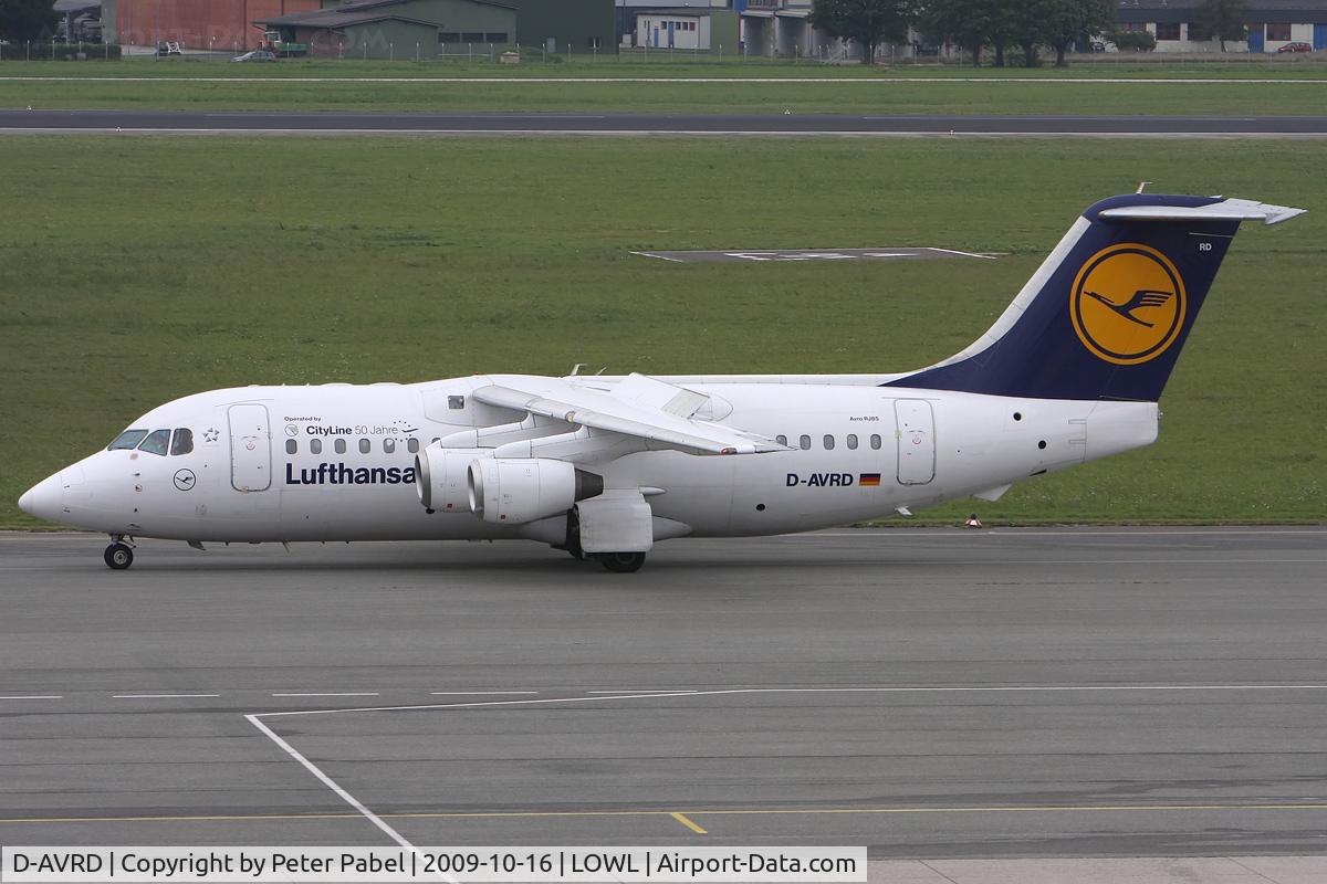 D-AVRD, 1995 British Aerospace Avro 146-RJ85 C/N E.2257, 50 Years Sticker