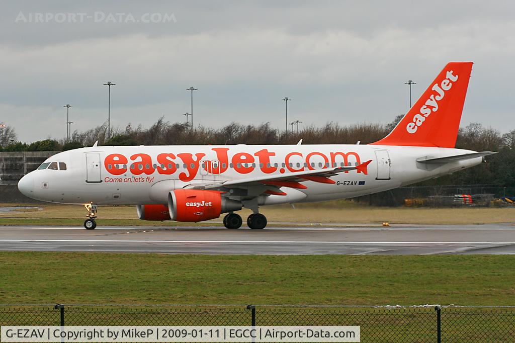 G-EZAV, 2006 Airbus A319-111 C/N 2803, Lined up on Runway 23R.