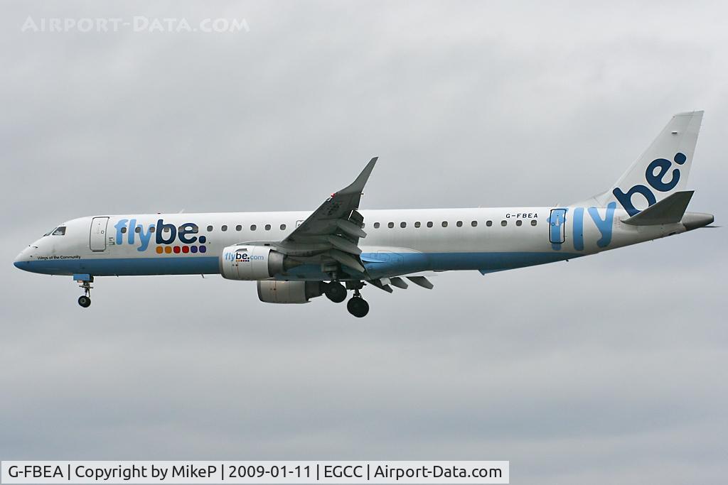 G-FBEA, 2006 Embraer 195LR (ERJ-190-200LR) C/N 19000029, Runway 23R arrival.
