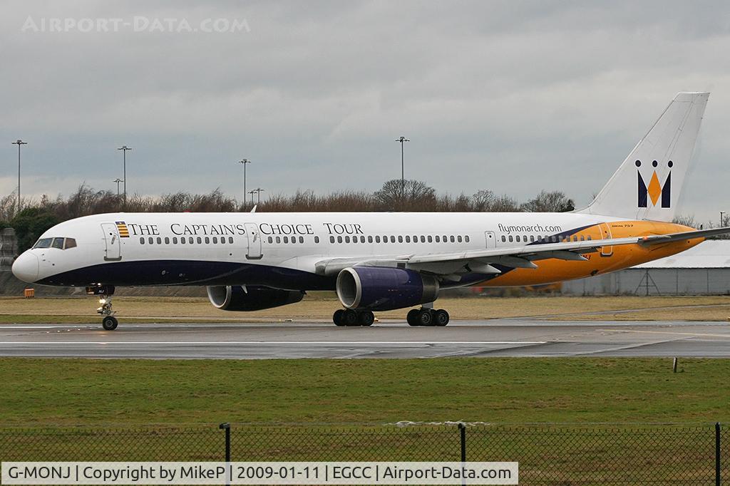 G-MONJ, 1988 Boeing 757-2T7 C/N 24104, Showing 'The Captain's Choice Tour' titles.