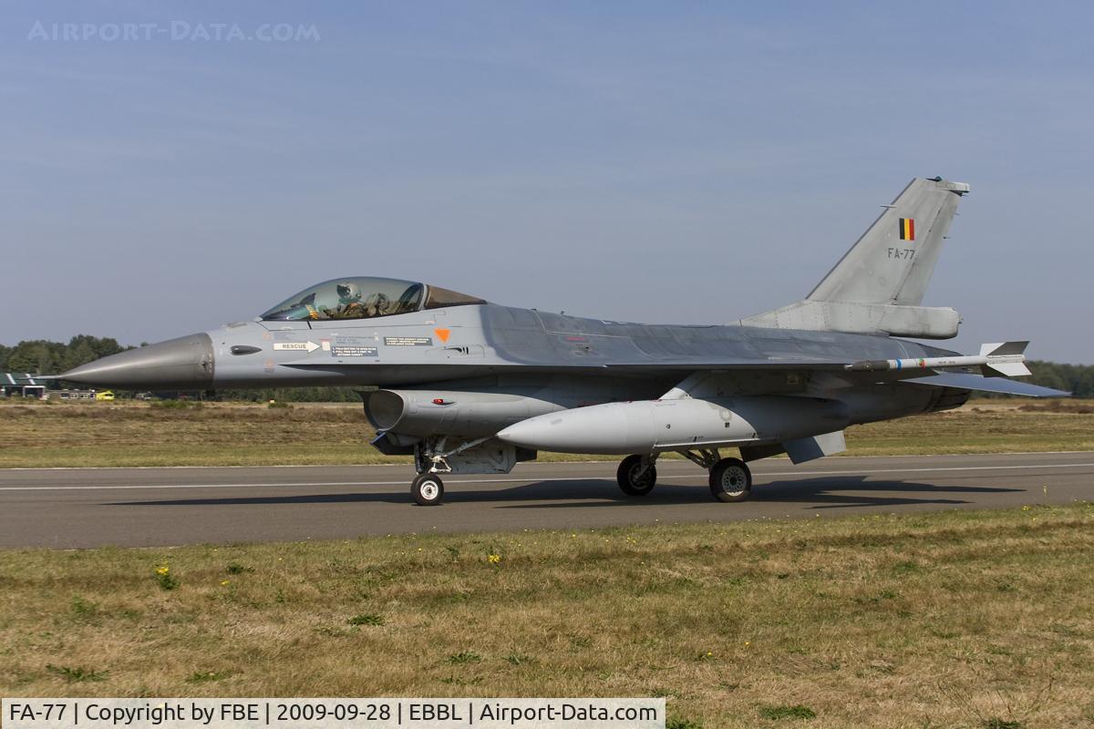 FA-77, SABCA F-16AM Fighting Falcon C/N 6H-77, taxying at Kleine Brogel