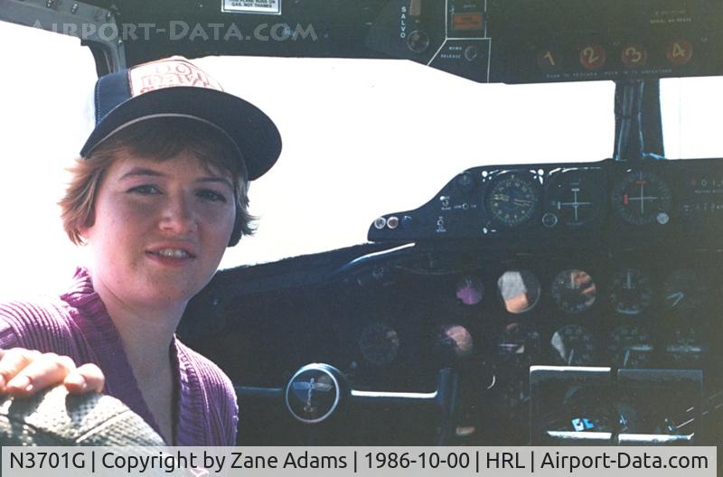 N3701G, 1944 Boeing B-17G Flying Fortress C/N 44-8543A, 1986 - My girfriend (now my Wife) went with me to Harlingen as crew of the B-17 Chuckie. To celebrate my 10,000th photo here on Airport Data, I wanted to thank my wife for putting up with me 25 years of airplane chasing!