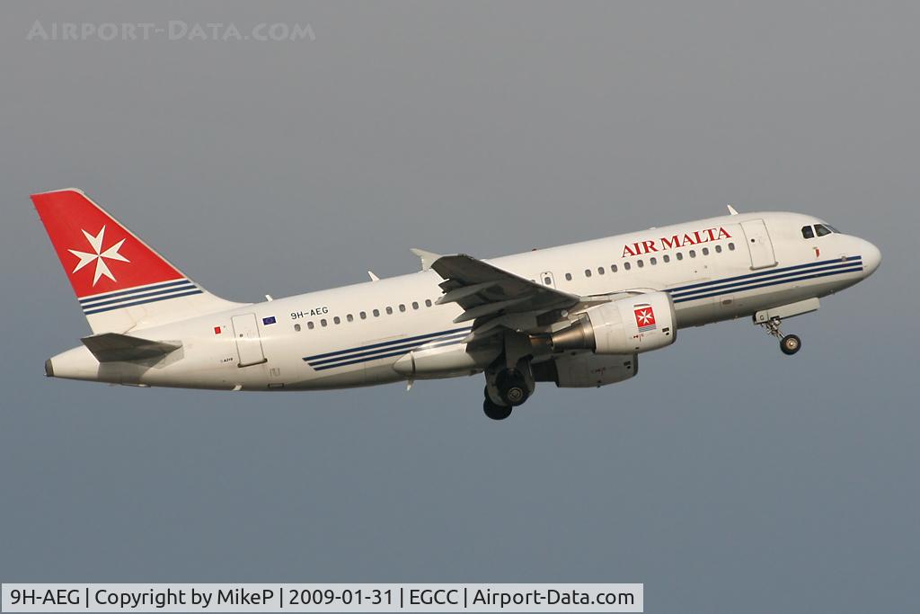 9H-AEG, 2003 Airbus A319-112 C/N 2113, Departing from Runway 05L.