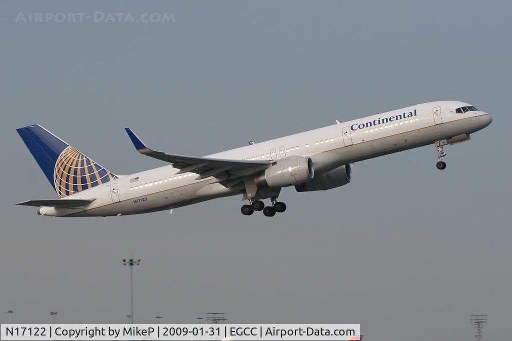 N17122, 1997 Boeing 757-224 C/N 27564, Heading back to Newark, NJ.
