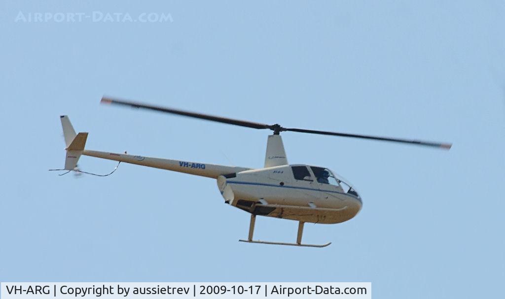 VH-ARG, 1993 Robinson R44 Astro C/N 29, Low pass over my yard