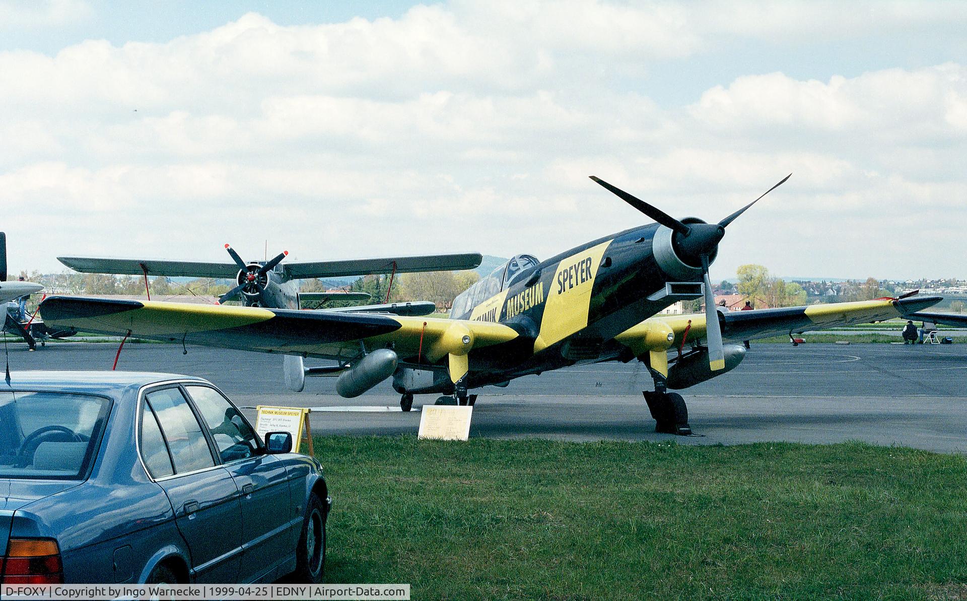 D-FOXY, F+W C-3605 Schlepp C/N 315, Eidgenössisches Flugzeugwerk (F+W) Emmen C-3605 Schlepp at the Aero 1999, Friedrichshafen