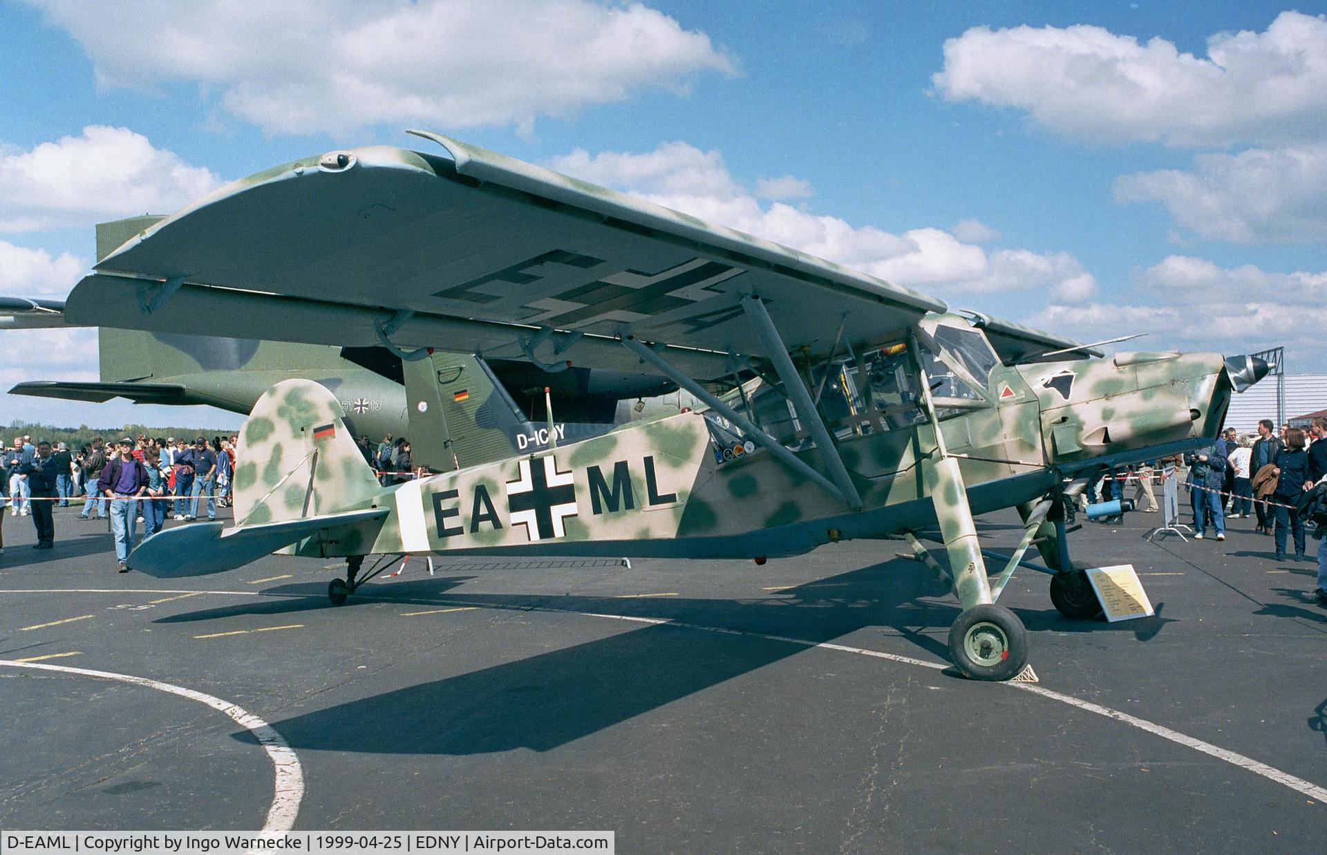 D-EAML, 1949 Morane-Saulnier MS-500 Criquet C/N 751, Morane-Saulnier MS.500 Criquet (post-war french Fi 156 Storch) at the Aero 1999, Friedrichshafen