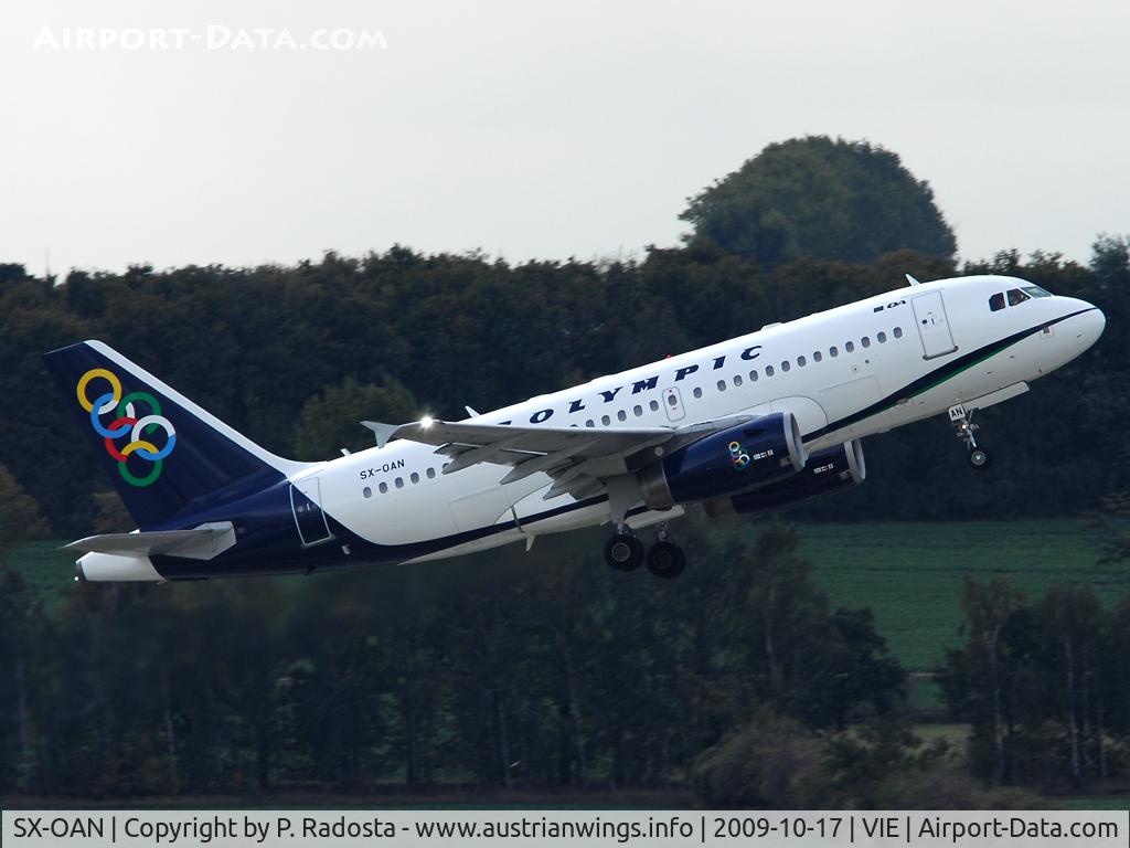 SX-OAN, 2002 Airbus A319-133LR C/N 1727, Probably the first visit of SX-OAN at VIE