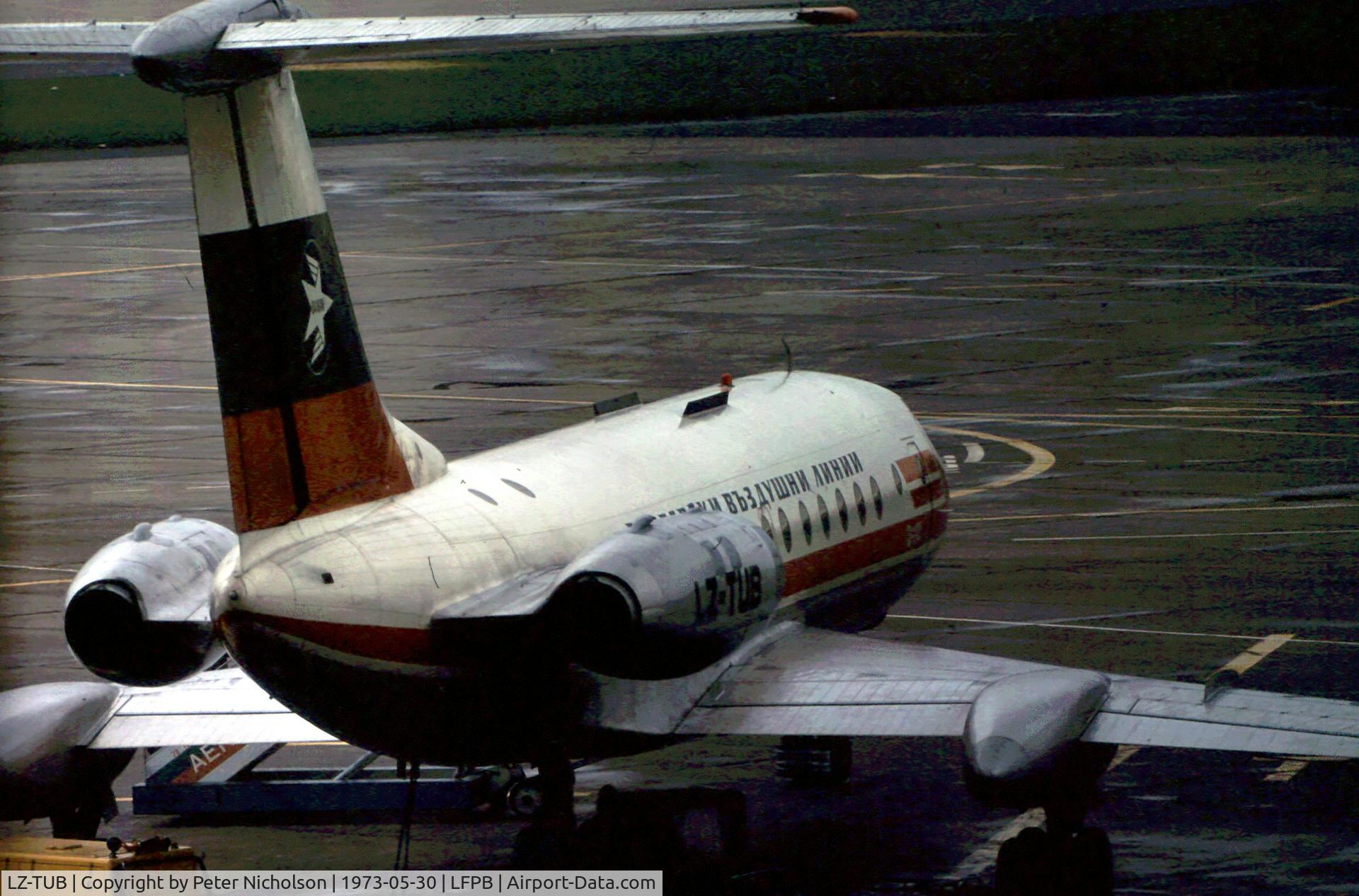 LZ-TUB, 1968 Tupolev Tu-134 C/N 8350501, Tupolev Tu-134 Crusty at Le Bourget during the 1973 Paris Airshow.