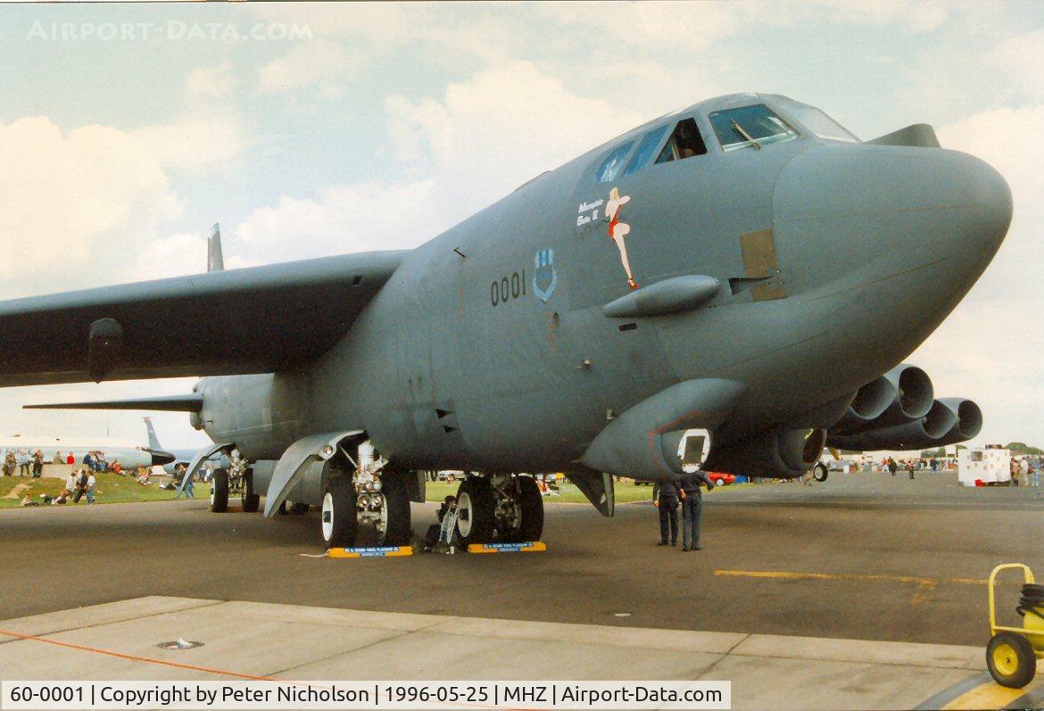 60-0001, 1960 Boeing B-52H Stratofortress C/N 464366, Another view of Memphis Belle IV on display at the 1996 Mildenhall Air Fete.