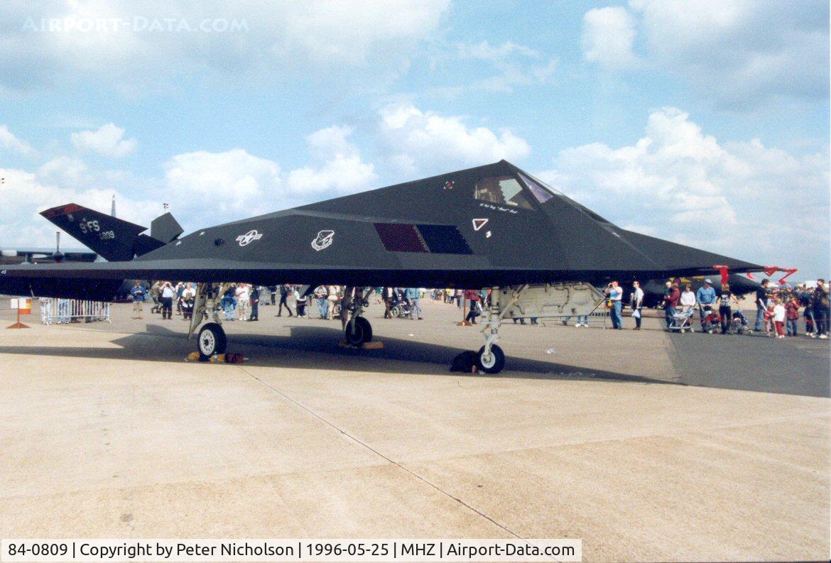 84-0809, 1983 Lockheed F-117A Nighthawk C/N A.4034, Another view of the Holloman F-117A Nighthawk on display at the 1996 Mildenhall Air Fete.
