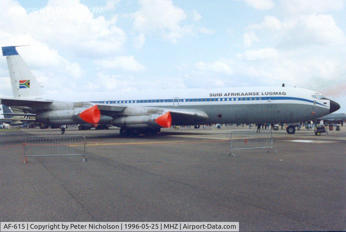 AF-615, 1967 Boeing 707-328C C/N 19522, Boeing 707-328C of 60 Squadron South African Air Force on display at the 1996 Mildenhall Air Fete.