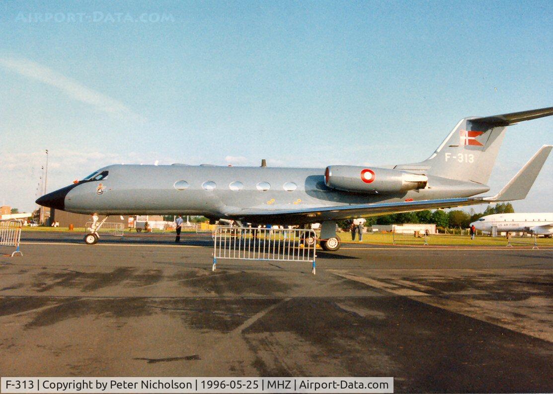 F-313, 1981 Gulfstream American G-1159A Gulfstream III Gulfstream III C/N 313, Gulfstream III of Esk 721 Royal Danish Air Force in the static park of the 1996 Mildenhall Air Fete.