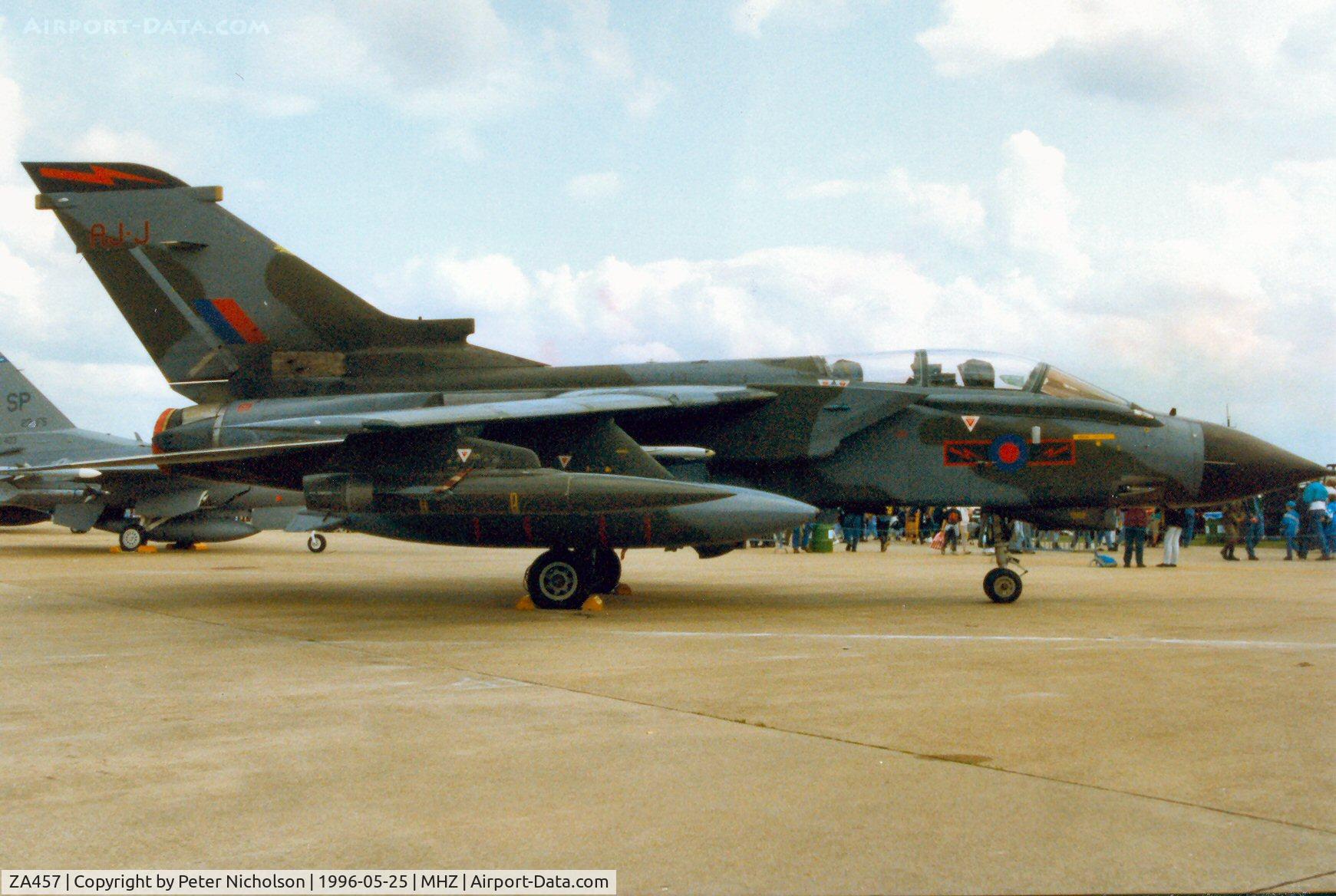 ZA457, 1983 Panavia Tornado GR.1 C/N 259/BS087/3123, Tornado GR.1 of 617 Squadron in the static park of the 1996 Mildenhall Air Fete.