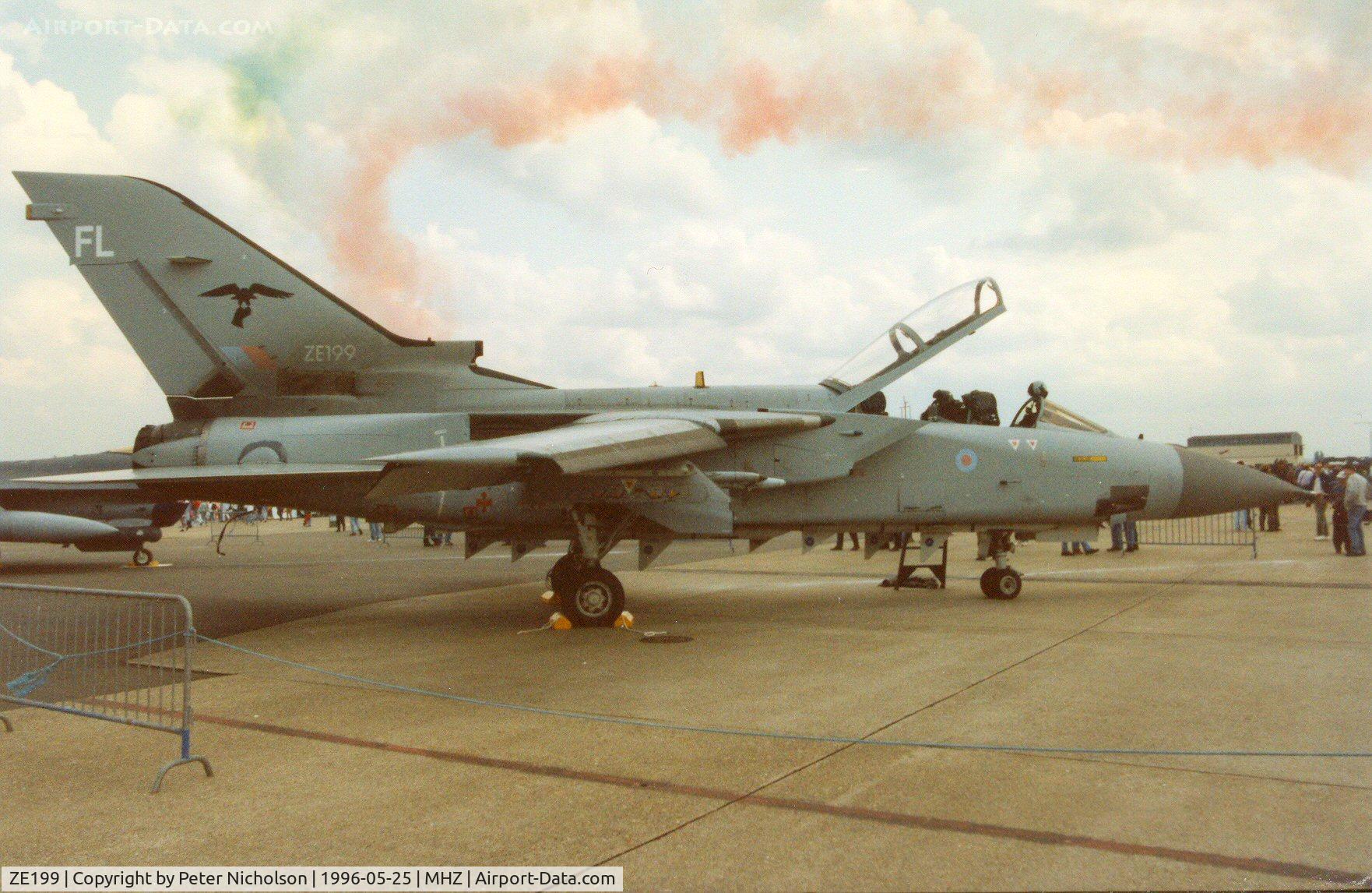 ZE199, 1986 Panavia Tornado F.3 C/N AT014/552/3248, Tornado F.3 of 25 Squadron in the static park of the 1996 Mildenhall Air Fete.