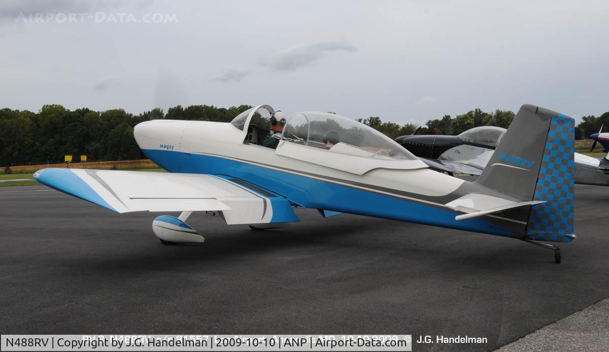N488RV, 2005 Vans RV-8 C/N 81705, at Lee Airport Annapolis MD