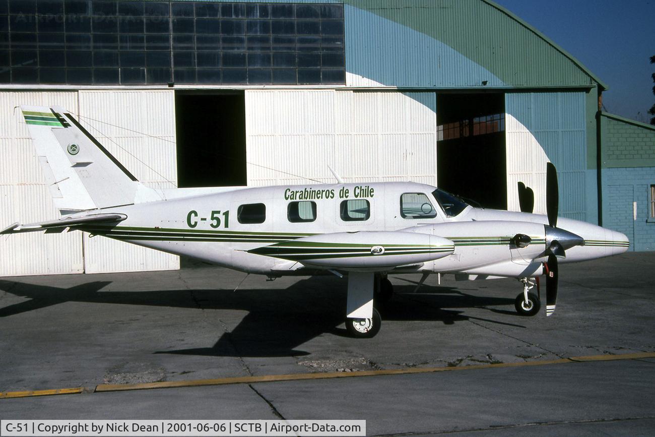 C-51, 1980 Piper PA-31T-620 Cheyenne II C/N 31T-8020090, SCTB