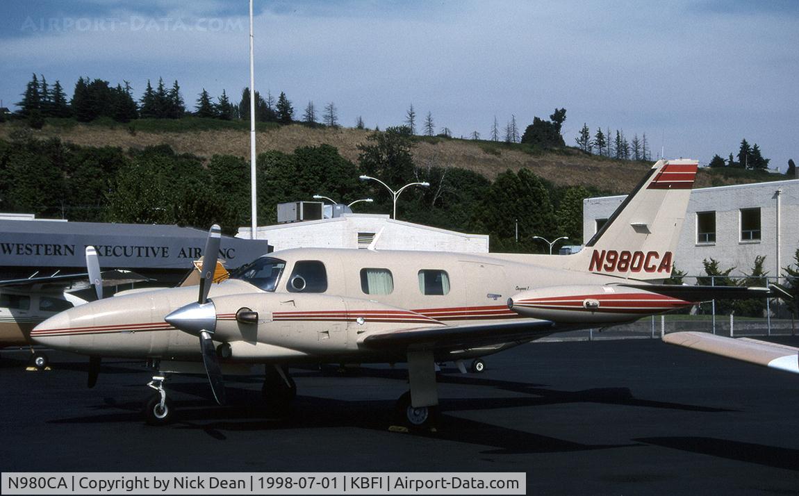 N980CA, 1980 Piper PA-31T1 C/N 31T-8104010, KBFI