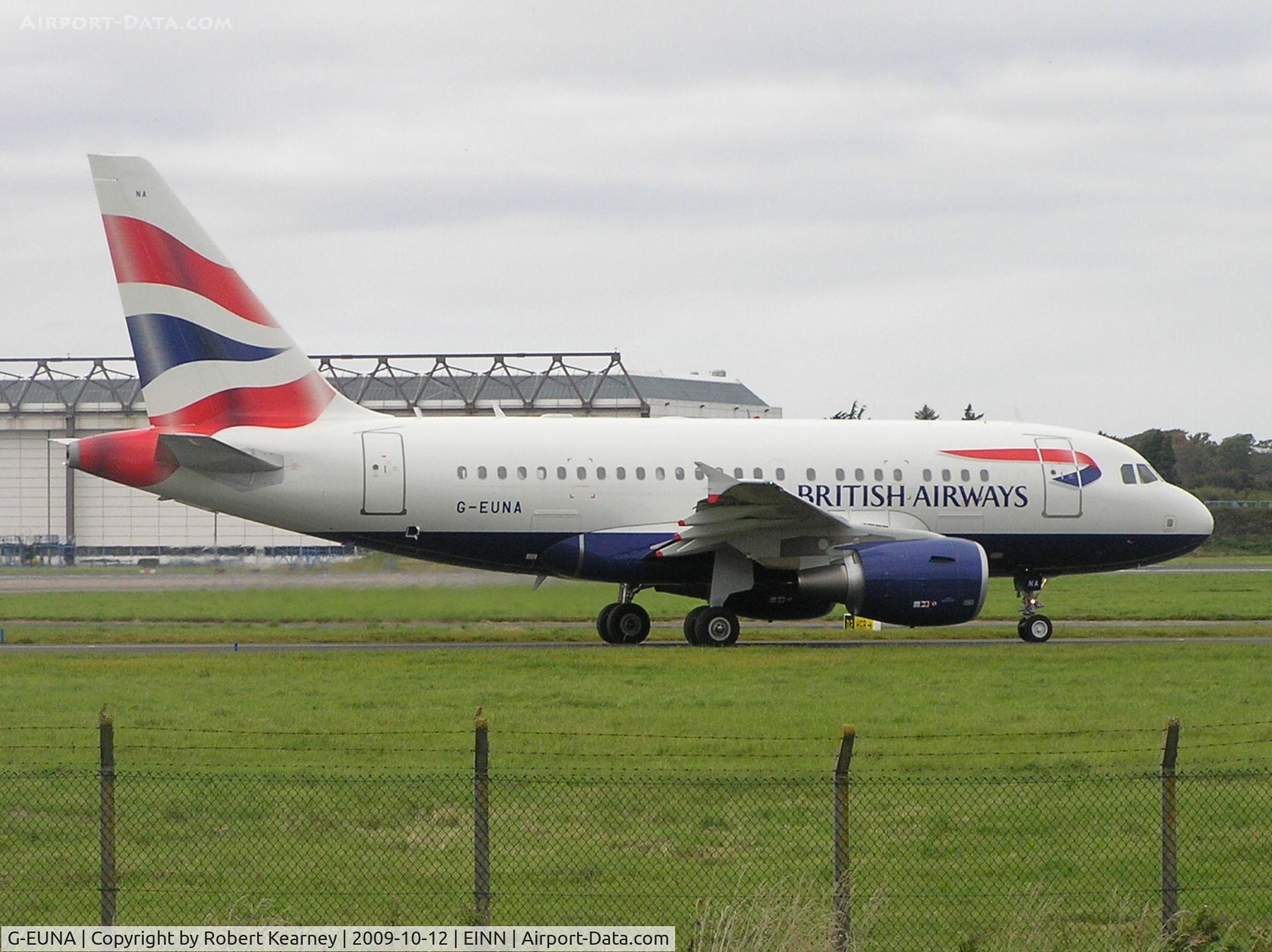 G-EUNA, 2009 Airbus A318-112 C/N 4007, New BAW A318 taxiing for take-off
