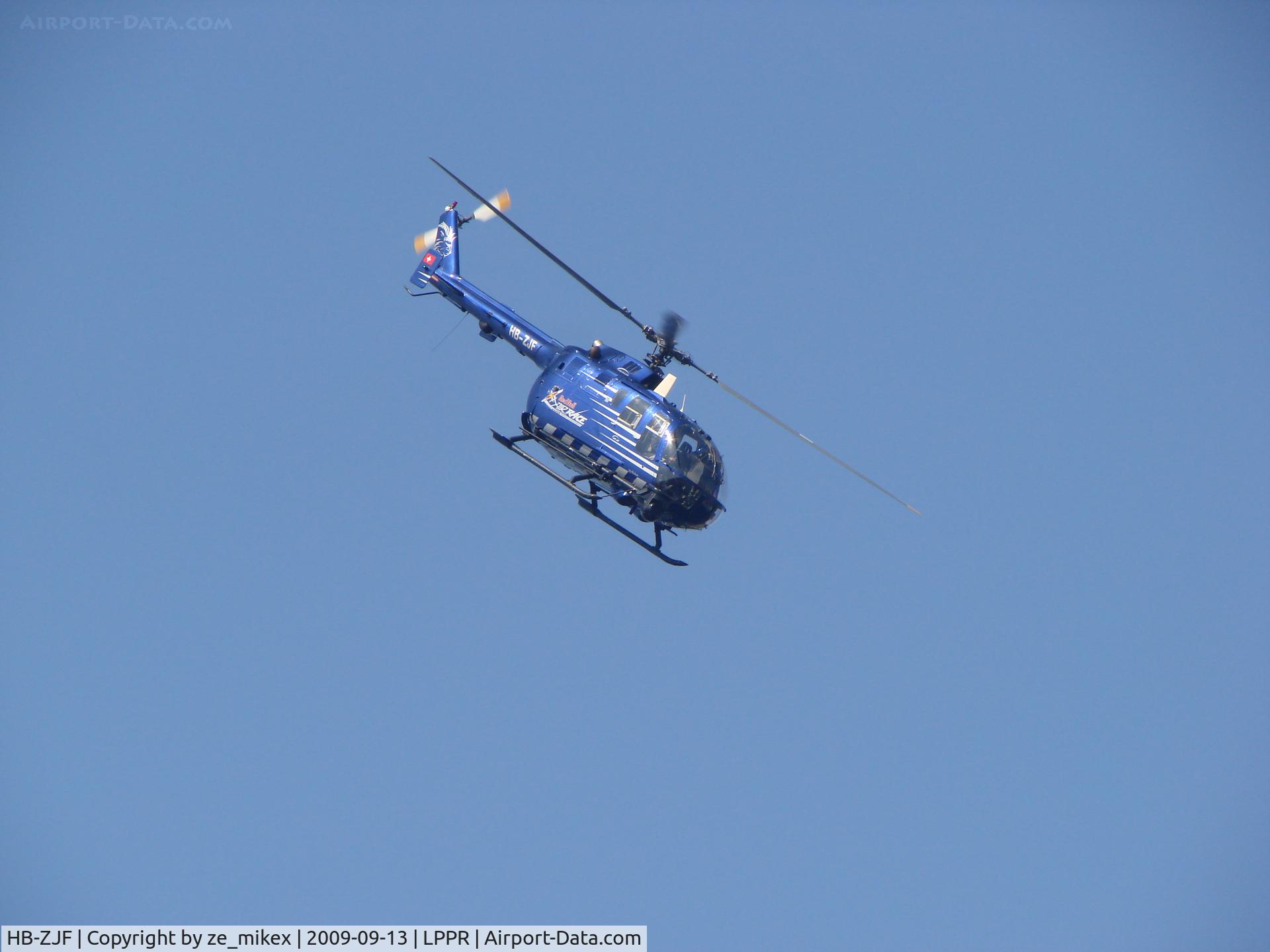 HB-ZJF, 1971 MBB Bo-105CBS-4 C/N S-13, HB-ZJF Bo-105 Red Bull  Porto