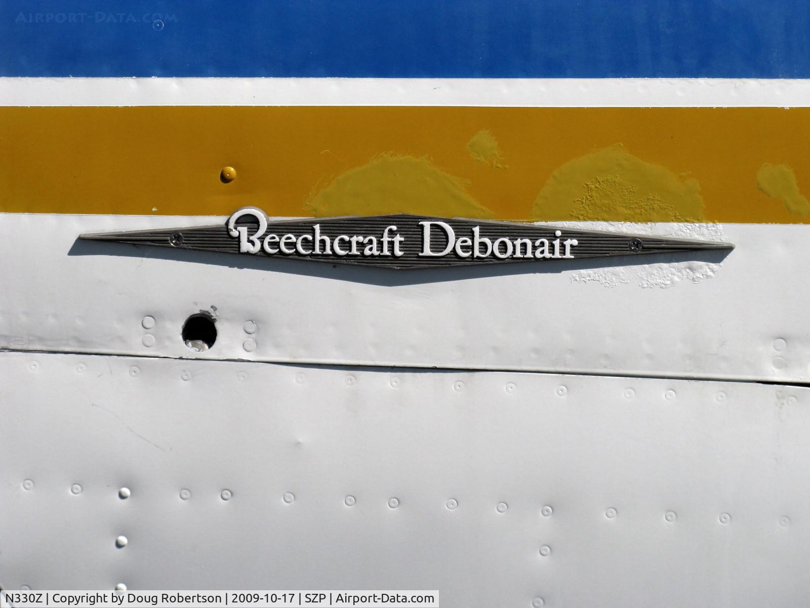 N330Z, 1960 Beech 35-A33 Debonair C/N CD-227, 1960 Beech 35-33A DEBONAIR, Continental IO-470-J 225 Hp, logo