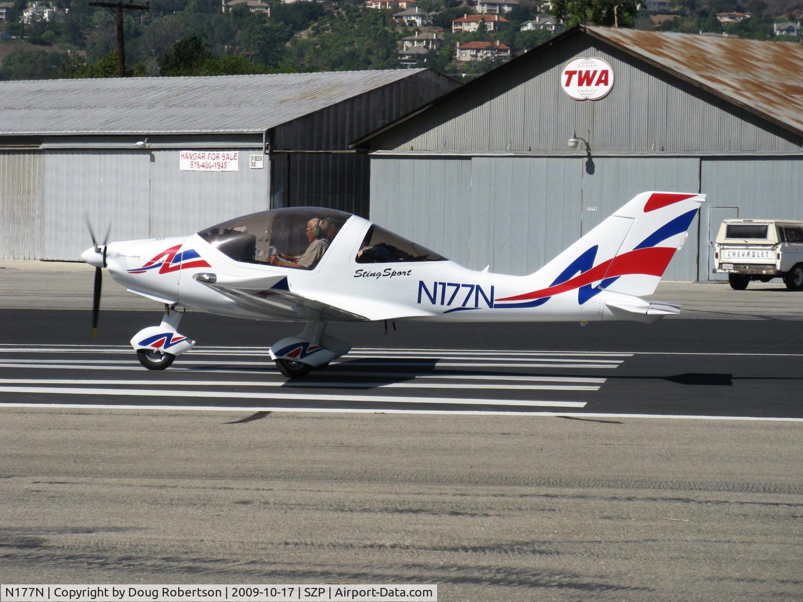N177N, 2007 TL Ultralight TL-2000 Sting Sport C/N TLUSA153, 2007 TL Ultralight Sro STINGSPORT, Rotax 912ULS 100 Hp, takeoff roll Rwy 22