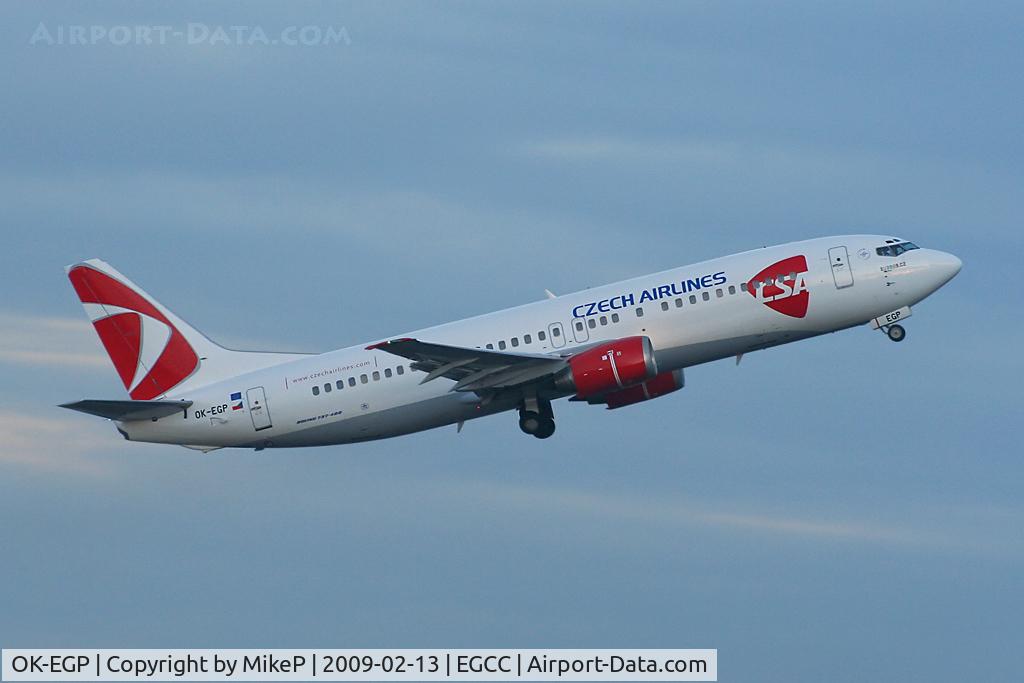 OK-EGP, 1999 Boeing 737-45S C/N 28476, Early morning departure from 05L.