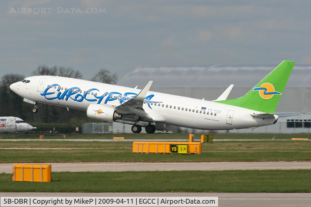 5B-DBR, 2007 Boeing 737-8Q8 C/N 30720, Climbing away from Runway 23R.