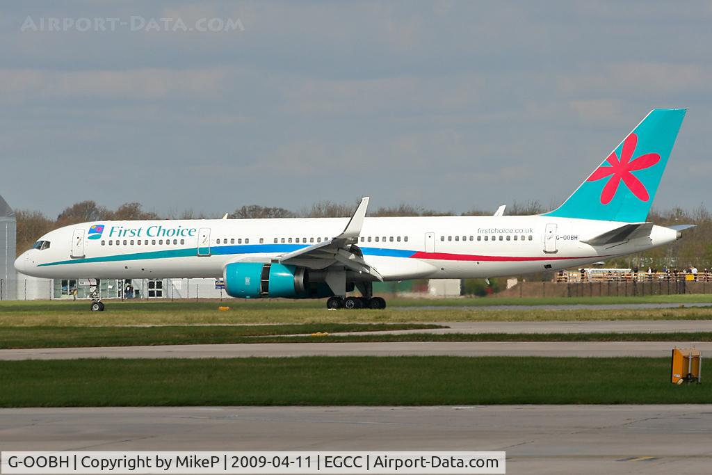 G-OOBH, 1999 Boeing 757-236 C/N 29944, Just about to vacate 23R.