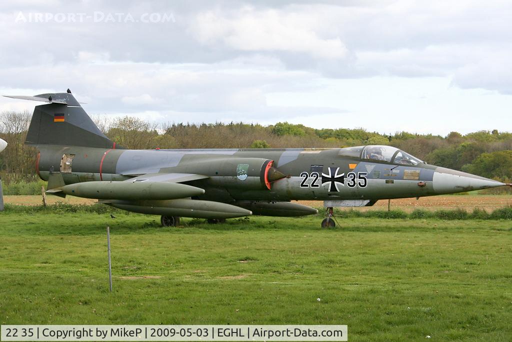 22 35, Lockheed F-104G Starfighter C/N 683-7113, Preserved at Lasham.