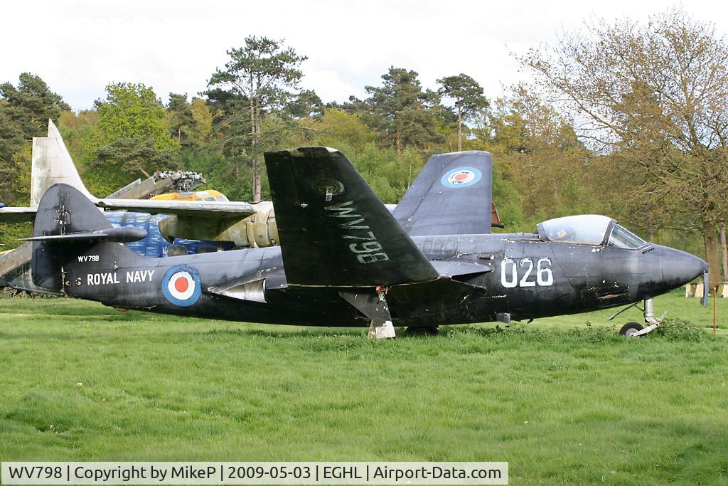 WV798, Hawker Sea Hawk FGA.6 C/N 6059, Preserved at Lasham.