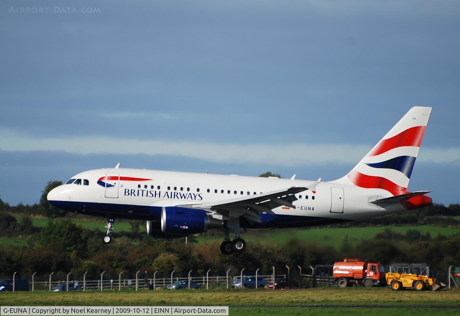 G-EUNA, 2009 Airbus A318-112 C/N 4007, A318-112 c/n 4007 (Touching down Rwy 24)