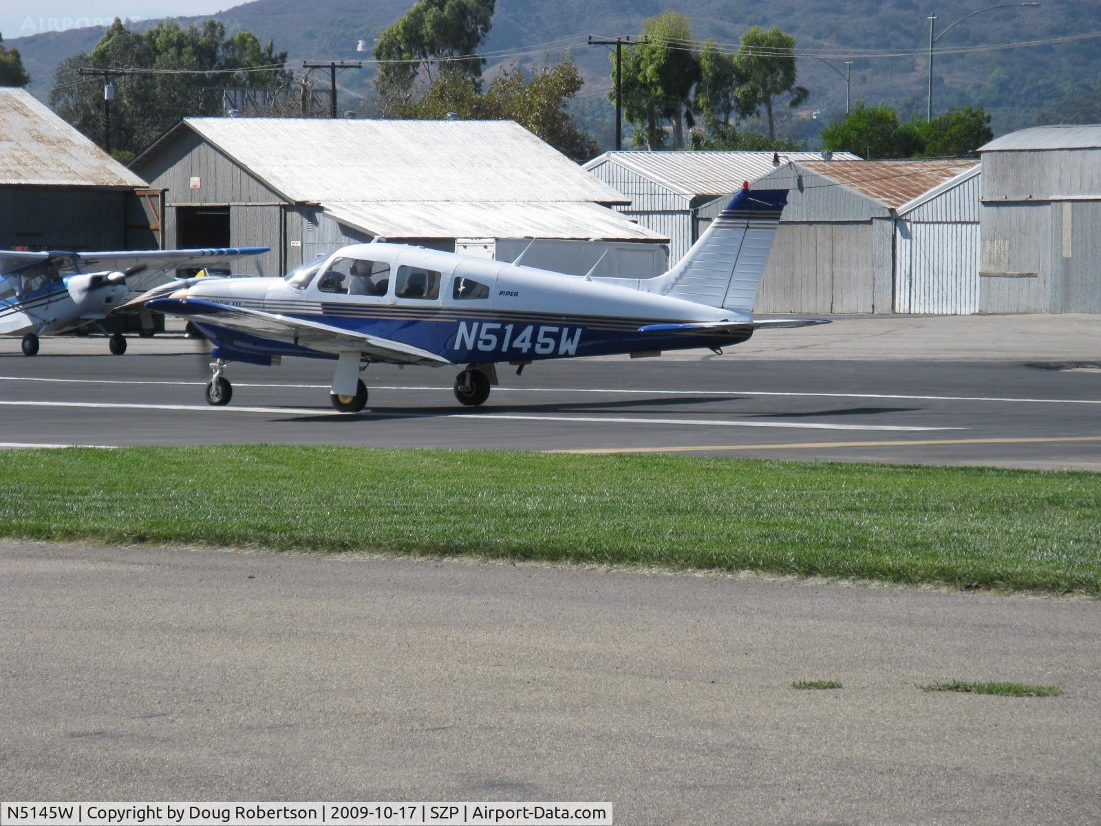 N5145W, 1977 Piper PA-28R-201 Cherokee Arrow III C/N 28R-7837098, 1977 Piper PA-28R-201 ARROW III, Lycoming IO-360-C1C 200 Hp, takeoff roll Rwy 22