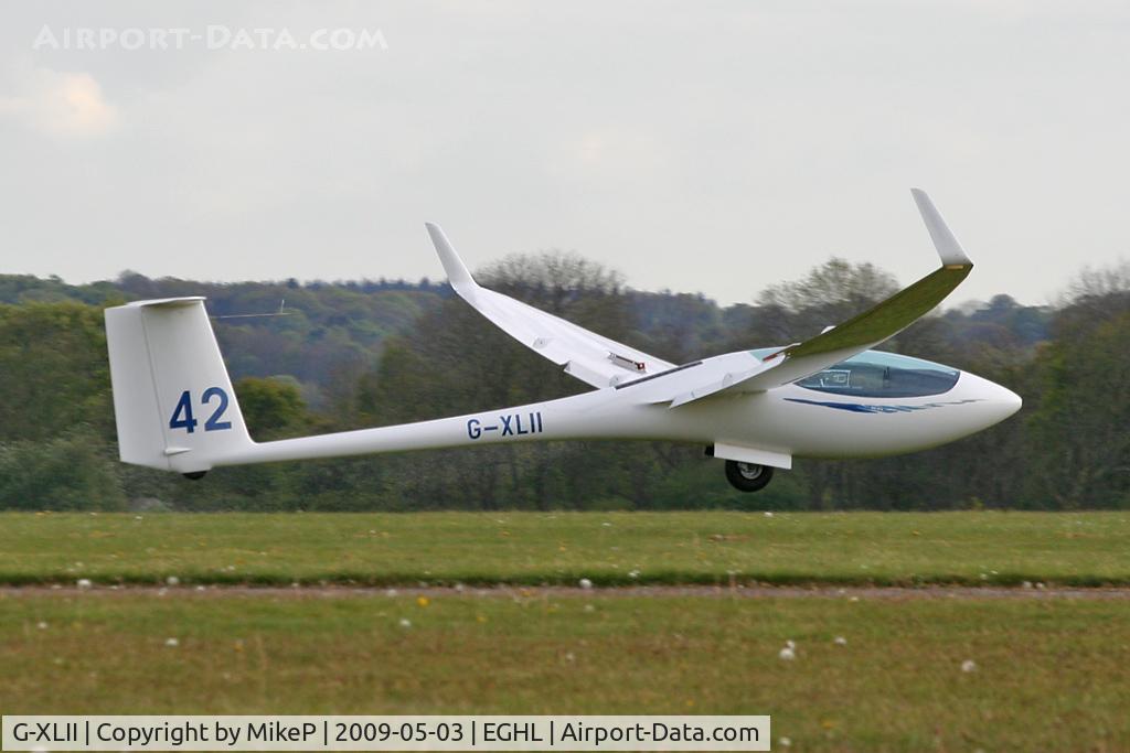 G-XLII, 2008 Schleicher ASW-27-18E C/N 29554, Seen landing at Lasham.