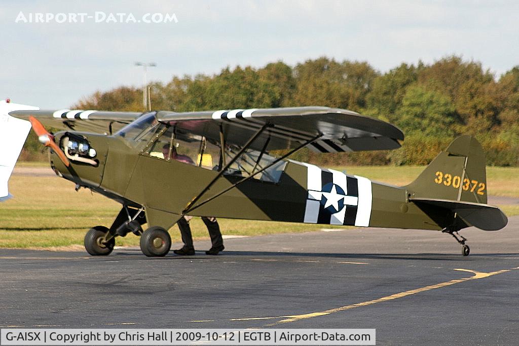 G-AISX, 1943 Piper L-4H Grasshopper (J3C-65D) C/N 11663, wearing its former USAAF ID 330372