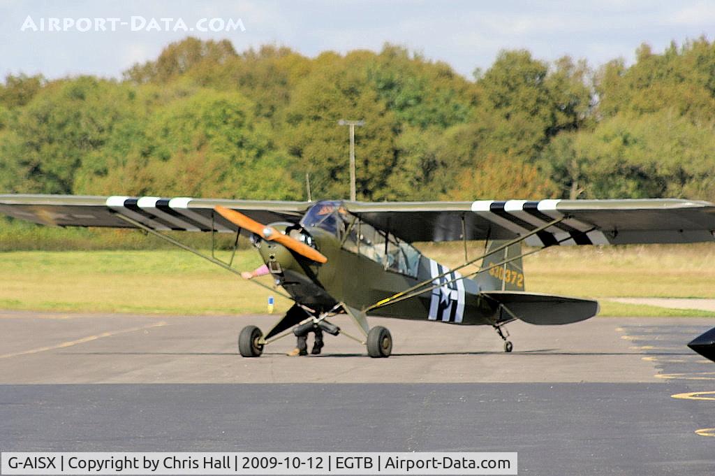 G-AISX, 1943 Piper L-4H Grasshopper (J3C-65D) C/N 11663, wearing its former USAAF ID 330372