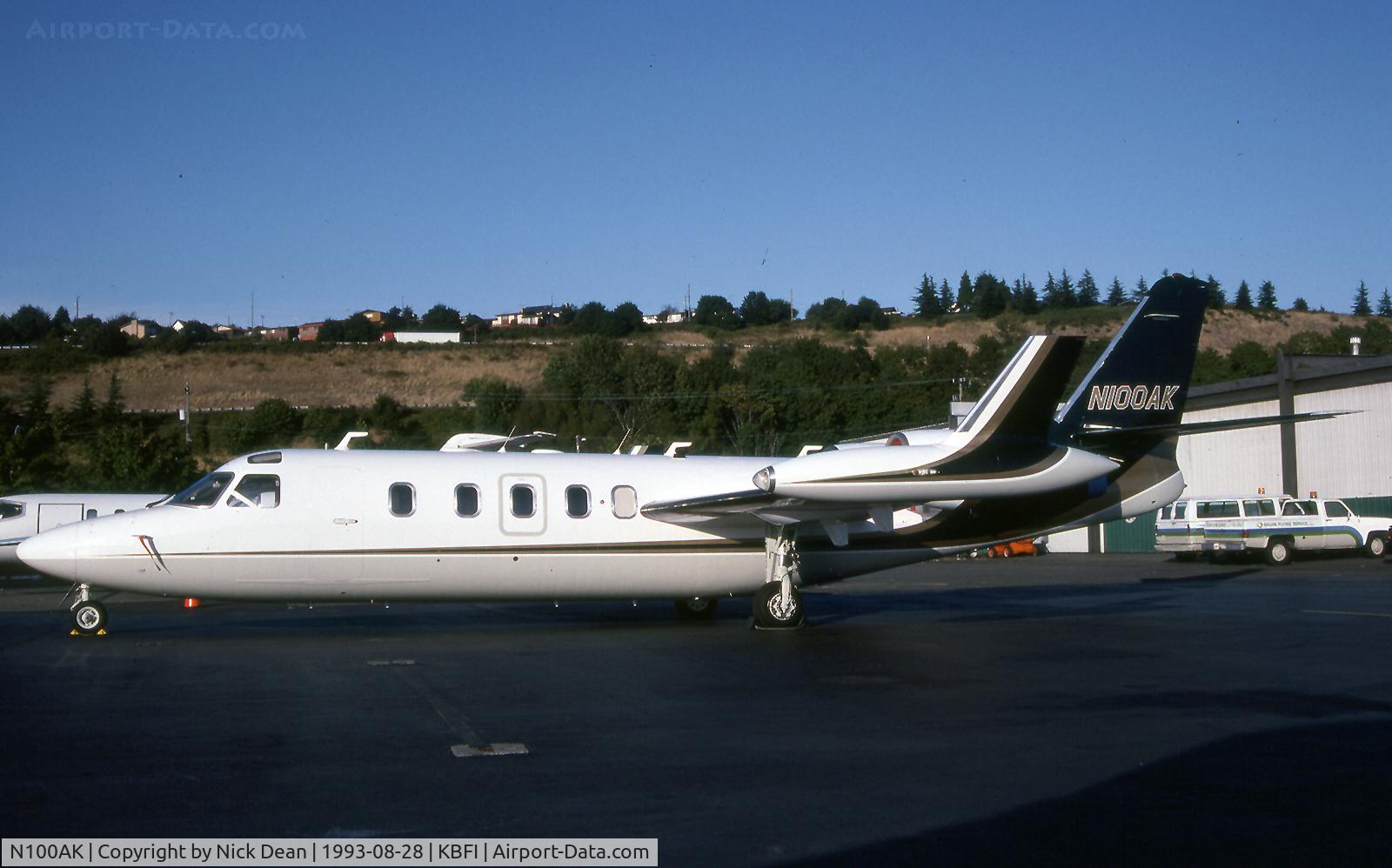 N100AK, 1980 Israel Aircraft Industries IAI-1124A Westwind II C/N 302, KBFI DBR and W/O 26th Dec 1999 after a fire whilst taxying at Milwaukee WI