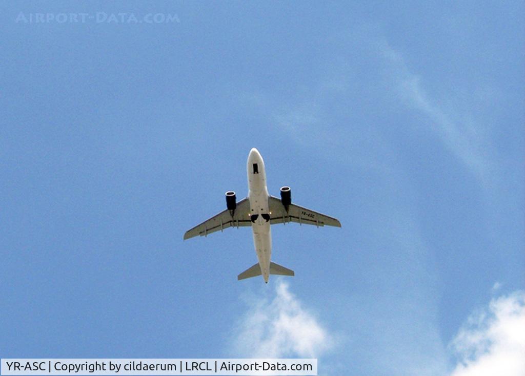 YR-ASC, 2007 Airbus A318-121 C/N 3220, takeoff to EDDF