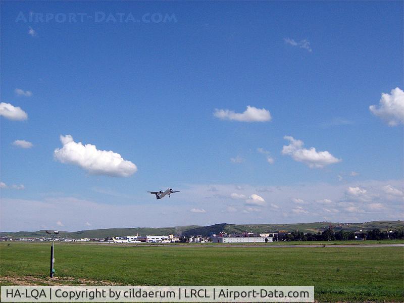 HA-LQA, 2001 De Havilland Canada DHC-8-402Q Dash 8 C/N 4062, takeoff BUD