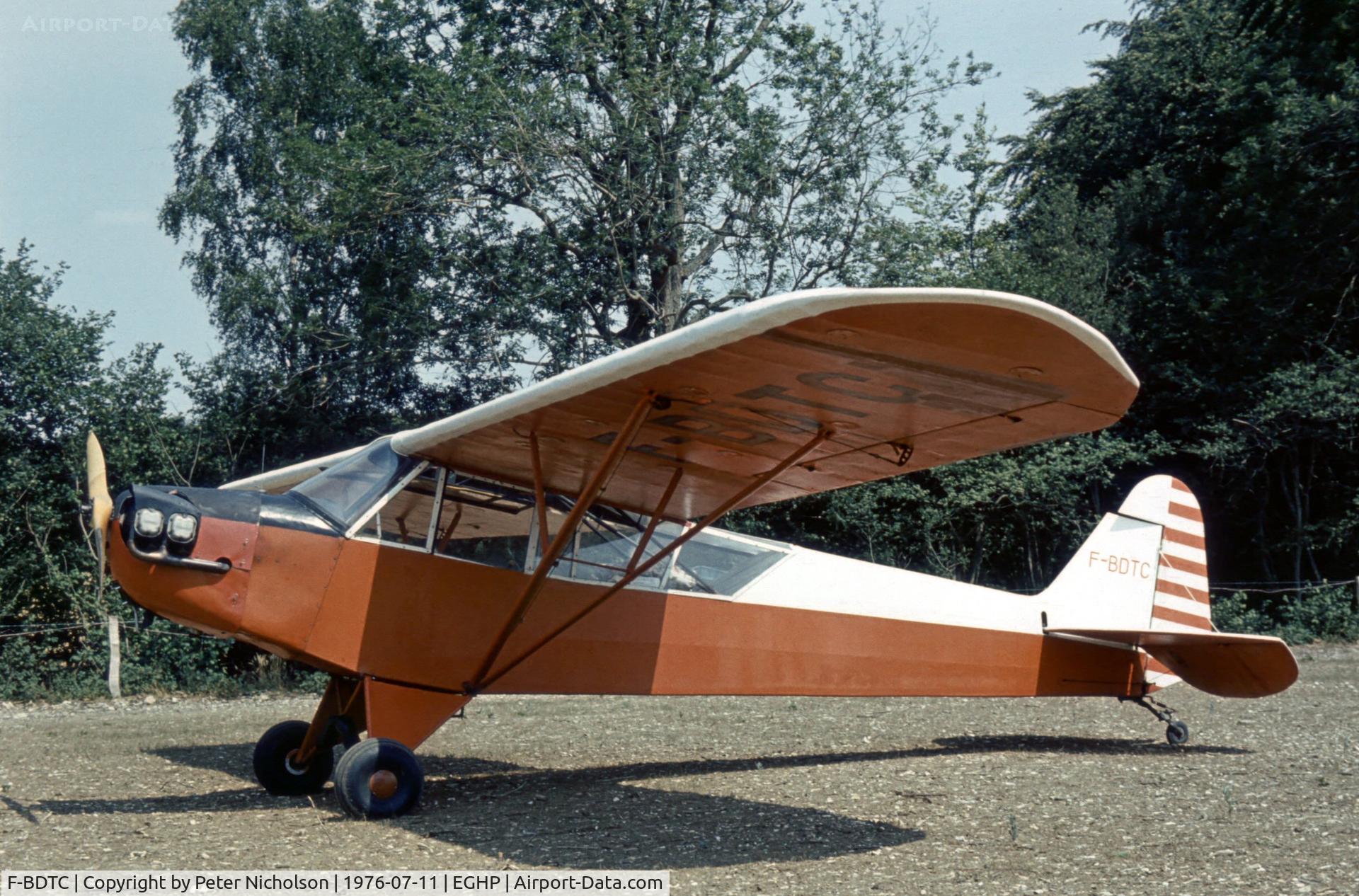 F-BDTC, 1942 Piper L-4J Grasshopper (J3C-65D) C/N 12890, Piper J3C-65 Cub visiting the 1976 Popham Fly-In
