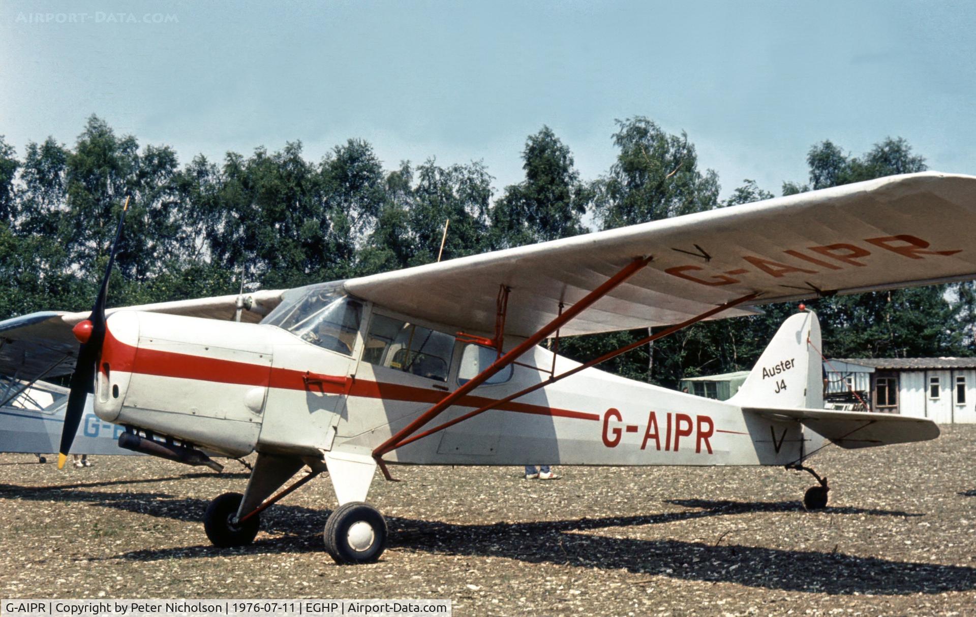 G-AIPR, 1947 Auster J-4 Archer C/N 2084, Auster J/4 at the 1976 Popham Fly-In.